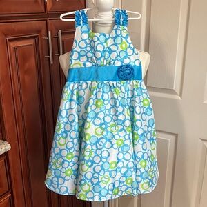 Blue and Green Kids girls Dress